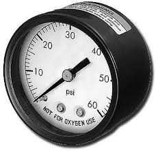 1/4" NPT Back Mount Pressure Gauge