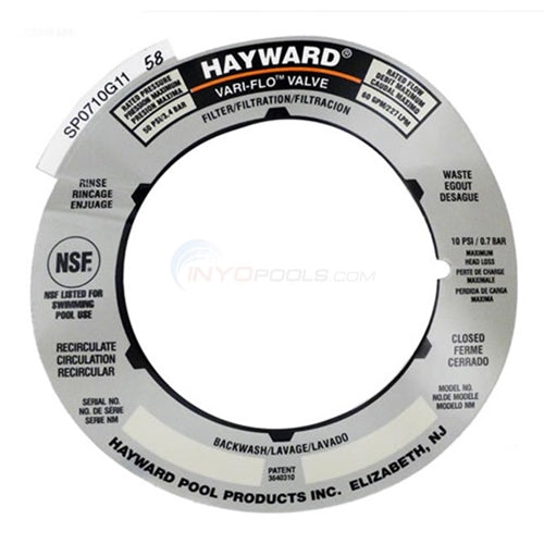 SP0710 1.5" Valve Position Label