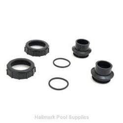 1.5"X2" BLACK Bulkhead Union Set