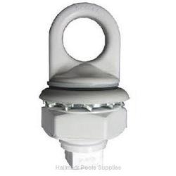 WHITE ABS Eyebolt W/ Locknut & Gasket