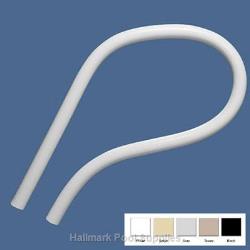 29" WHITE 3-BEND Return To Deck Ring Rail